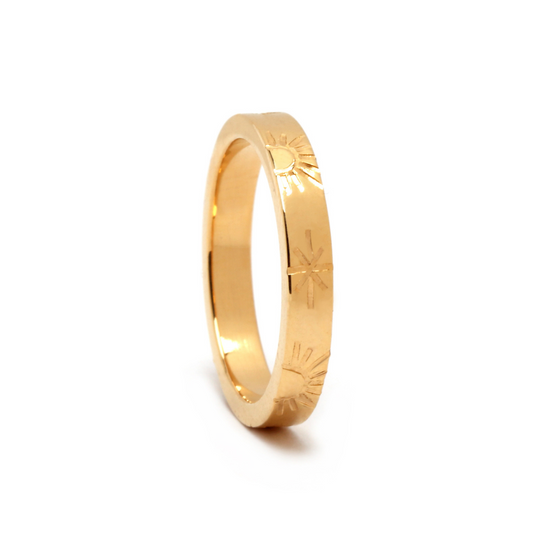 18 KT Gold Helios Band Ring