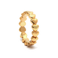 Load image into Gallery viewer, 18KT Gold Stack Heart Band Ring
