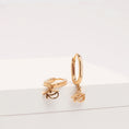 Load image into Gallery viewer, 18KT Gold Eye of Ra Dangling Huggies Earrings
