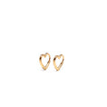 Load image into Gallery viewer, 18KT Gold Heart Huggies Earrings
